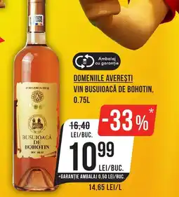 Mega Image Domeniile averesti vin busuioacă de bohotin Ofertă