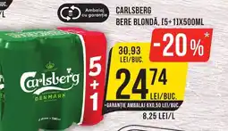 Mega Image Carlsberg bere blonda Ofertă