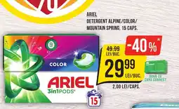 Mega Image ARIEL Detergent alpine/color/ mountain spring, 15 caps. Ofertă