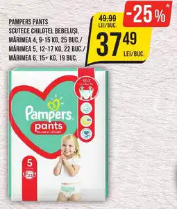 Mega Image PAMPERS Pants Scutece chilotel bebeluși Ofertă