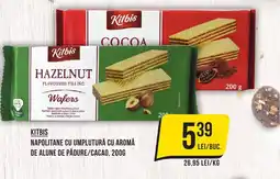 Mega Image KITBIS Napolitane cu umplutură cu aromă de alune de pădure/cacao Ofertă