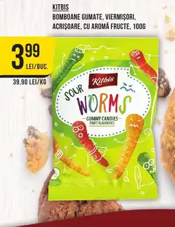Mega Image KITBIS Bomboane gumate, viermişori, acrișoare, cu aroma fructe Ofertă