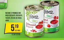 Mega Image Nature's Promise Bio Roşii decojite/decojite, tocate, în suc de roşii Ofertă