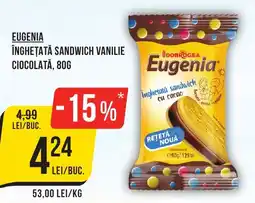 Mega Image EUGENIA Înghețată sandwich vanilie ciocolată Ofertă