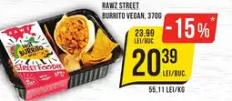 Mega Image Rawz street burrito vegan Ofertă