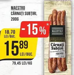 Mega Image Maestro cârnaţi subţiri Ofertă