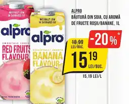 Mega Image Alpro băutură din soia, cu aromă de fructe roşii/banane Ofertă