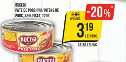 Mega Image Bucegi pate de porc/pui/intens de porc, 45% ficat Ofertă