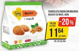 Mega Image Franzeluţa daruri din moldova biscuiți cu nucă Ofertă