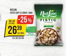 Mega Image Nutline fistic copt şi sărat Ofertă
