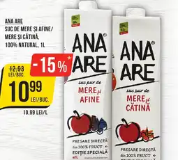 Mega Image ANA ARE Suc de mere şi afine/ mere şi cătină, 100% natural Ofertă