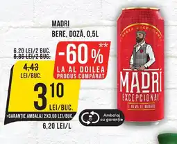 Mega Image Madri bere, doză Ofertă