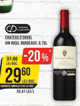 Mega Image Chateau d'orval vin roşu, bordeaux Ofertă