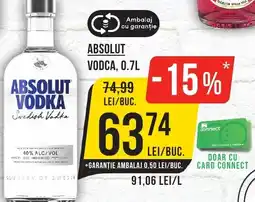 Mega Image Absolut vodca Ofertă
