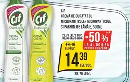 Mega Image CIF Cremă de curățat cu microparticule/microparticule şi parfum de lămâie Ofertă