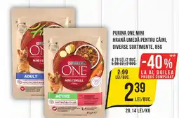 Mega Image Purina one mini hrană umedă pentru câini Ofertă