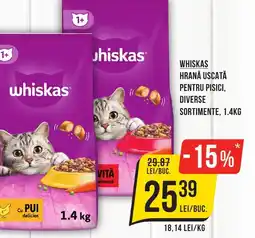 Mega Image Whiskas hrană uscată pentru pisici Ofertă