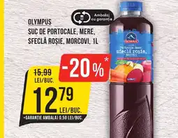 Mega Image Olympus suc de portocale, mere, sfeclă roșie, morcovi Ofertă