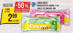 Mega Image Corso crazy înghețată cu lămâie/ crazy, cu zmeură Ofertă