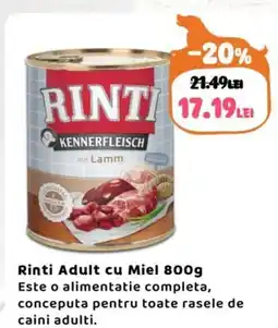 Animax RINTI Adult cu Miel Ofertă