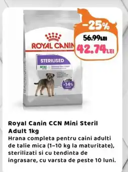 Animax ROYAL CANIN CCN Mini Steril Adult Ofertă