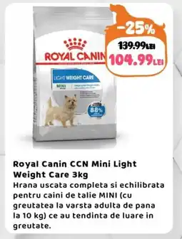 Animax ROYAL CANIN CCN Mini Light Weight Care Ofertă