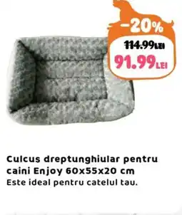 Animax Culcus dreptunghiular pentru caini Enjoy Ofertă