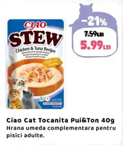 Animax Ciao Cat Tocanita Pui&Ton Ofertă