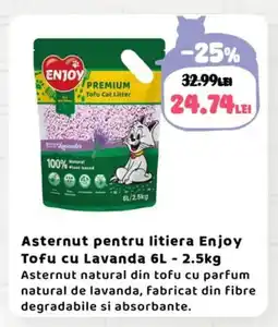 Animax Asternut pentru litiera Enjoy Tofu cu Lavanda Ofertă