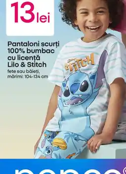 Pepco Pantaloni scurţi 100% bumbac cu licenţă Lilo & Stitch Ofertă