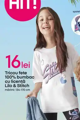 Pepco Tricou fete 100% bumbac cu licenţă Lilo & Stitch Ofertă