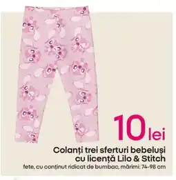 Pepco Colanți trei sferturi bebeluşi cu licenţă Lilo & Stitch Ofertă