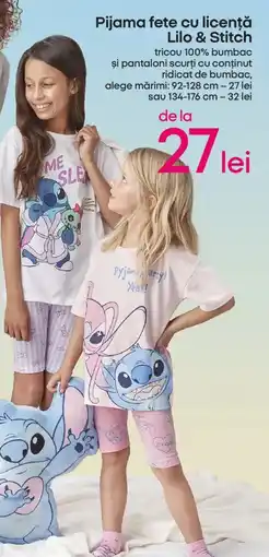 Pepco Pijama fete cu licenţă Lilo & Stitch Ofertă