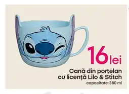 Pepco Cană din porţelan cu licenţă Lilo & Stitch Ofertă