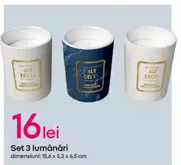 Pepco Set 3 lumânări Ofertă