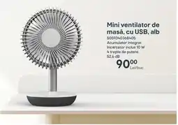 Brico Depôt Mini ventilator de masă, cu USB, alb Ofertă