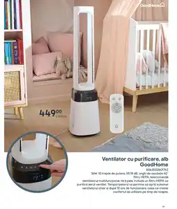 Brico Depôt Ventilator cu purificare, alb GoodHome Ofertă