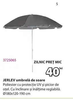 JYSK JERLEV umbrelă de soare Ofertă
