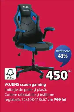 JYSK VOJENS scaun gaming Ofertă