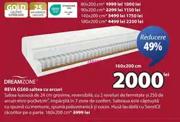 JYSK DREAMZONE® REVA GS60 saltea cu arcuri Ofertă
