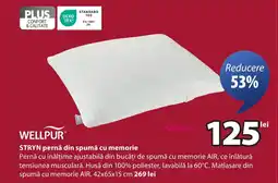 JYSK WELLPUR STRYN pernă din spumă cu memorie Ofertă