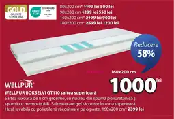 JYSK WELLPUR BOKSELVI GT110 saltea superioară Ofertă