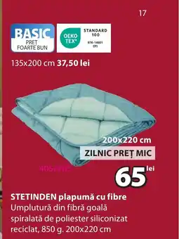 JYSK STETINDEN plapumă cu fibre Ofertă