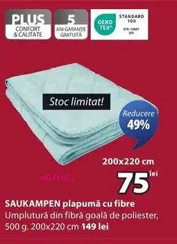 JYSK SAUKAMPEN plapumă cu fibre Ofertă