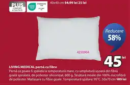 JYSK LIVING MEDICAL pernă cu fibre Ofertă
