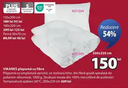 JYSK VIKANES plapumă cu fibre Ofertă