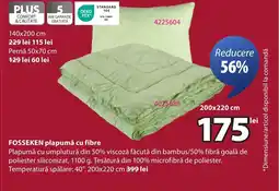 JYSK FOSSEKEN plapumă cu fibre Ofertă