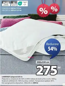 JYSK LIABERGET plapumă din in Ofertă