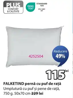 JYSK FALKETIND pernă cu puf de rață Ofertă