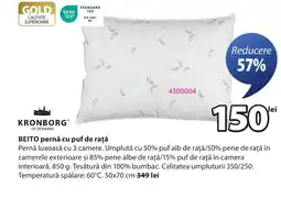 JYSK BEITO pernă cu puf de rață Ofertă